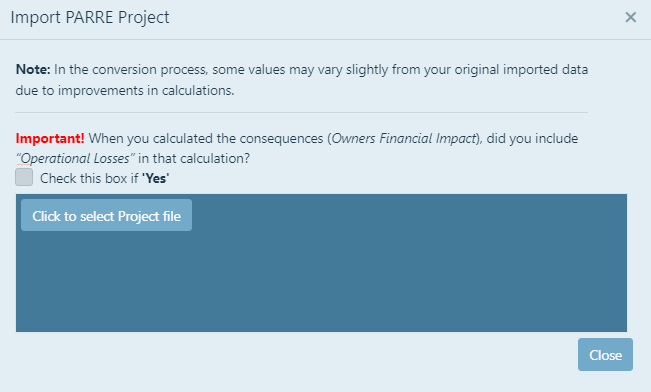 Import PARRE Project