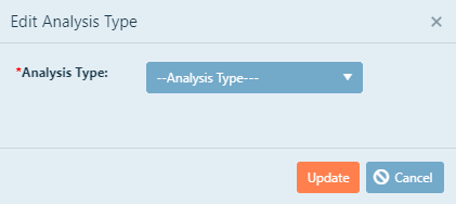 Edit analysis type window