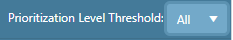 Prioritization level threshold