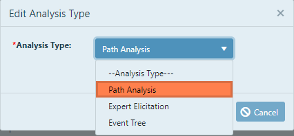 Select path analysis window